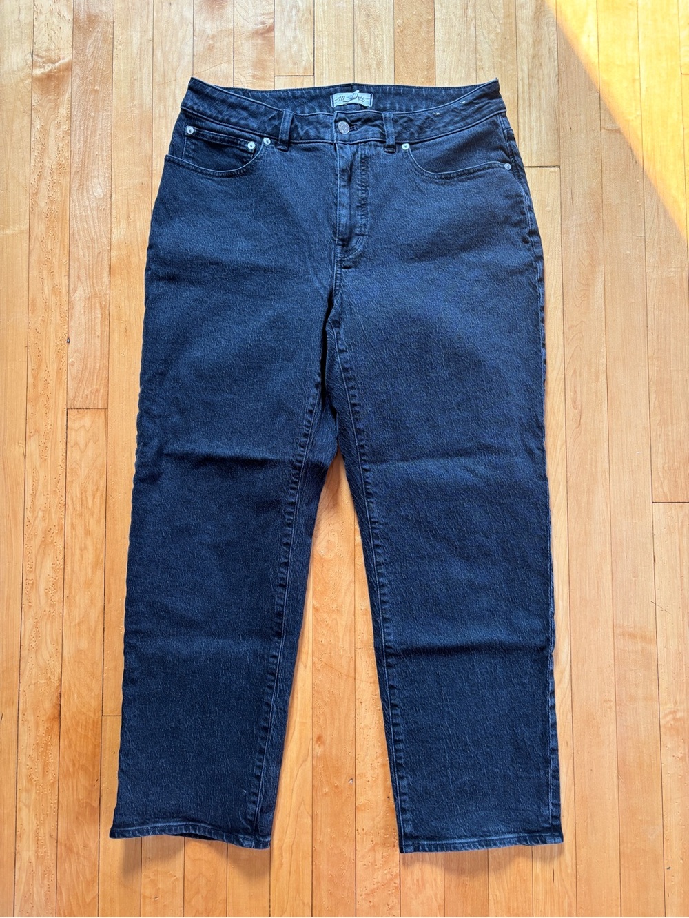 EUC Madewell ‘90s Straight Jeans in Black Denim Wash | Women’s Plus 14W